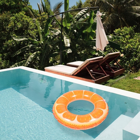 *5/$20* NEW H2Ogo! Orange Slice Fruit Novelty Inflatable Swim Ring Pool Float - Picture 3 of 4